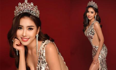 Hoa hậu Trịnh Thanh Hồng tỏa sắc sau đăng quang.